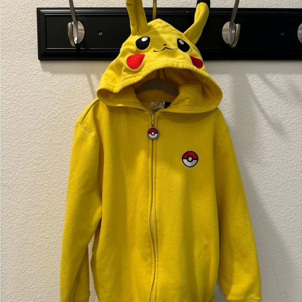 Yellow Pikachu Kids Hoodie